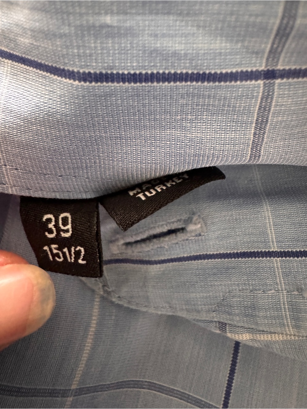 BOSS Hugo Boss Slim Fit Blue Windowpane Button Down Shirt - Picture 7 of 11